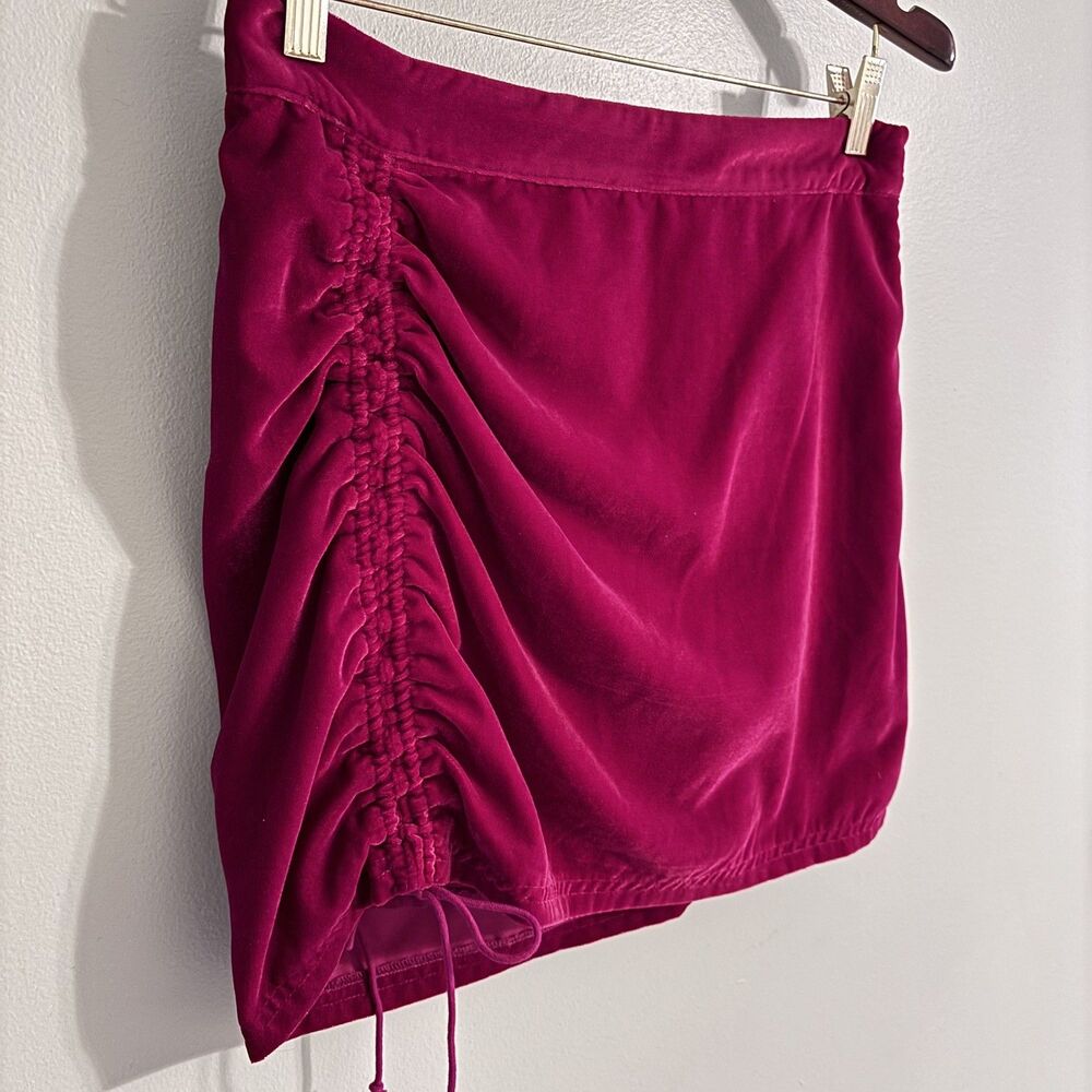 Free People Vivienne Velvet Mini Skirt Women Sz 8 Festival Party Boho
